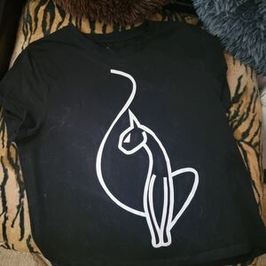 Baby Phat Black and White Cat Line Sz Large Juniors